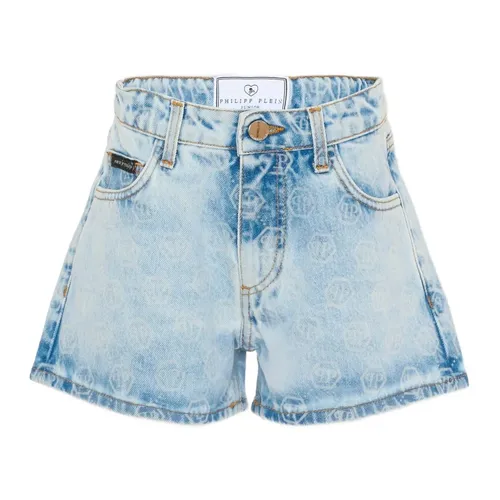 Stretch Denim Shorts - Philipp Plein - Modalova