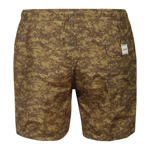 Beige Swimsuit with Brown Print - Drumohr - Modalova