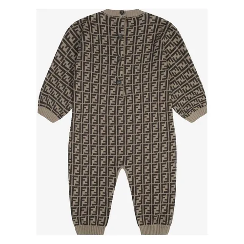 Cotton Cashmere Romper - Fendi - Modalova