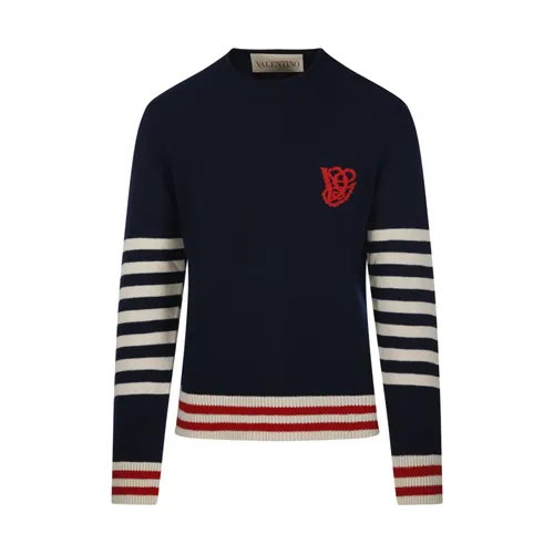 Wool Sweater with VG Embroidery - Valentino - Modalova