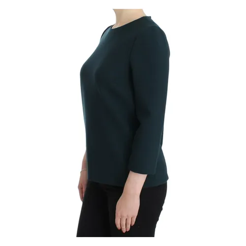 Enchanted Sicily Green Blouse Wool-Silk Blend - Dolce & Gabbana - Modalova