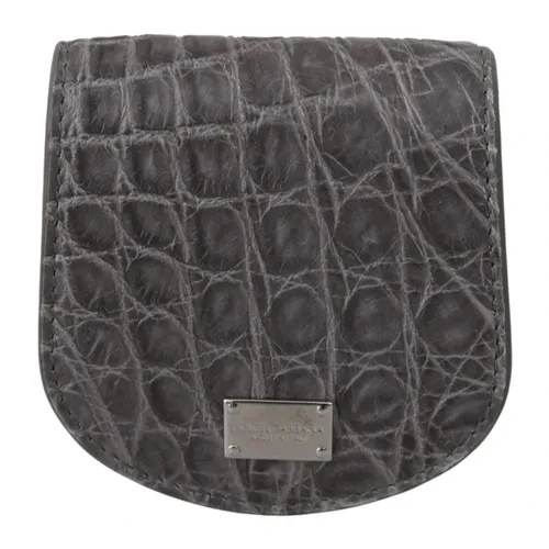 Exotic Gray Leather Condom Wallet - Dolce & Gabbana - Modalova
