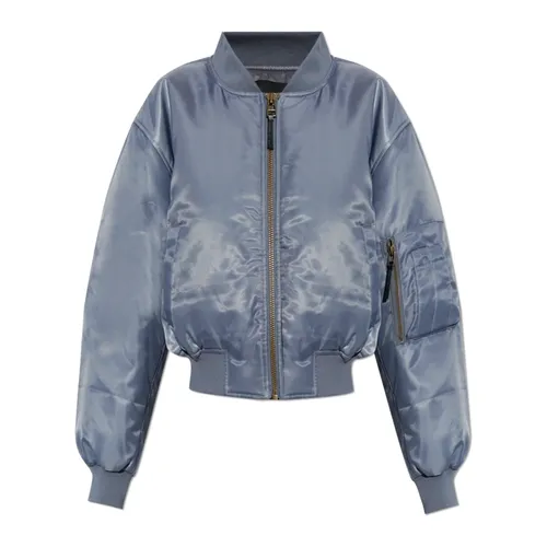 Cropped Leon Bomber Jacket - Anine Bing - Modalova