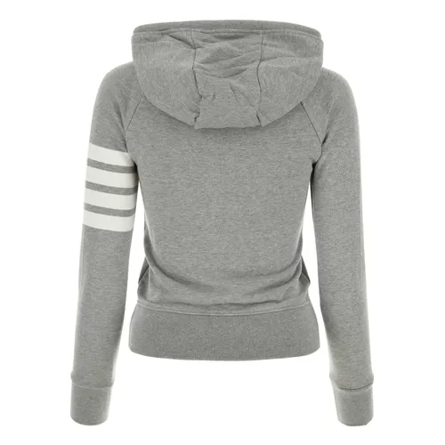 Bar Zip Hoodie in Loopback Cotton - Thom Browne - Modalova