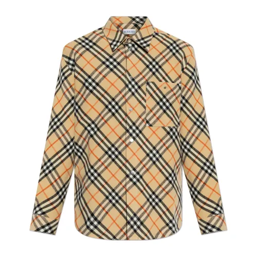 Check Wool Shirt - Burberry - Modalova
