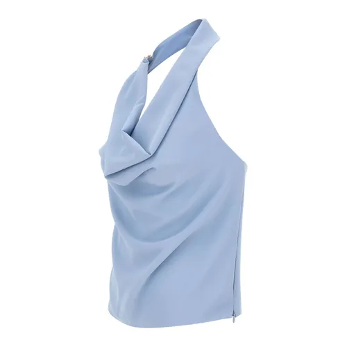 Draped Shawl Collar Blouse - Kaos - Modalova
