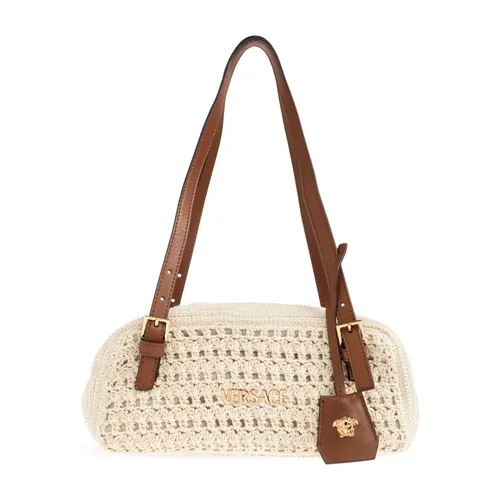 Tag Raffia Bowling Bag - Versace - Modalova