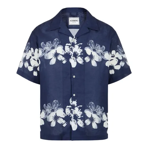 Camisa Holgada de Lino y Algodón - Iceberg - Modalova