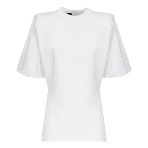 White Jersey Sweater with Half Sleeves - Pinko - Modalova