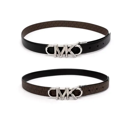 Reversible Monogram Belt Black/Brown Logo - Michael Kors - Modalova