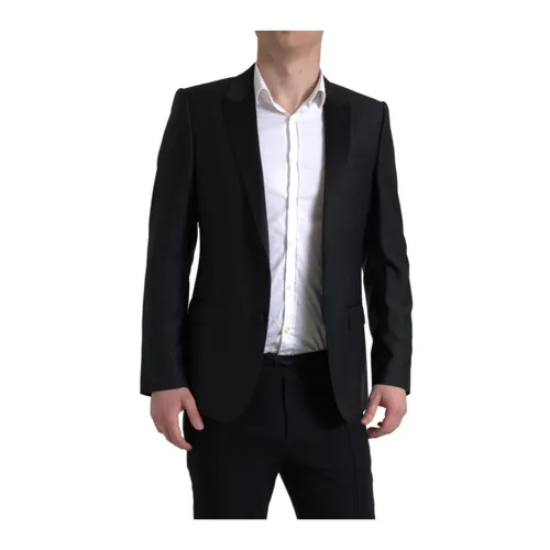 Black Tuxedo Jacket Peak Lapel - Dolce & Gabbana - Modalova