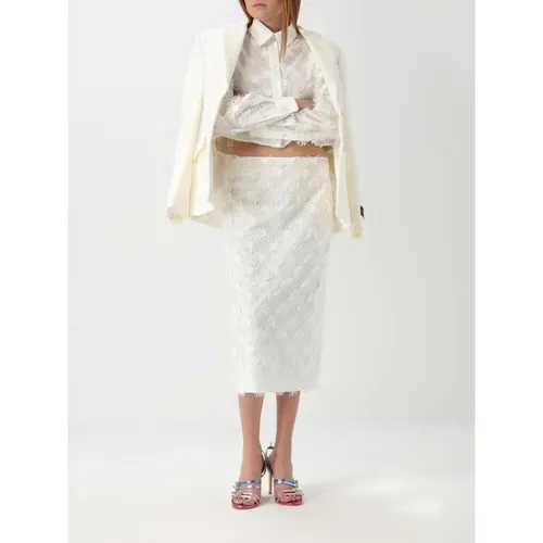 Textured Notch Collar Blazer - Msgm - Modalova