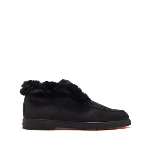Suede Ankle Boot - Santoni - Modalova