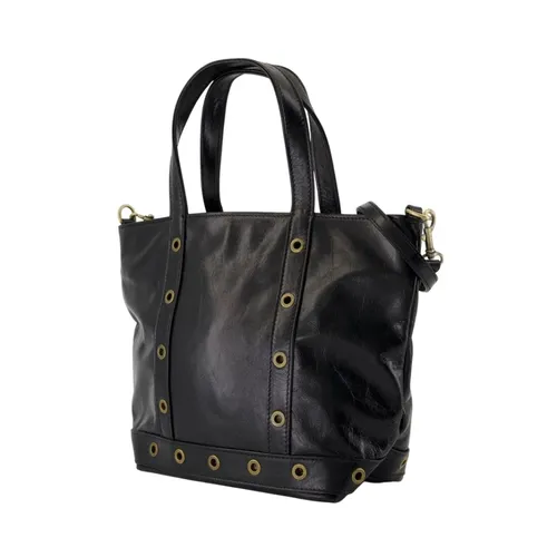 Black Leather Shopper Bag - Vanessa Bruno - Modalova