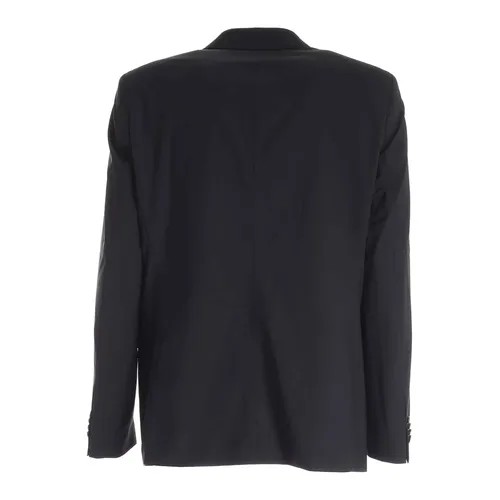 Black Two-Buttons Stretch Wool Jacket - Karl Lagerfeld - Modalova