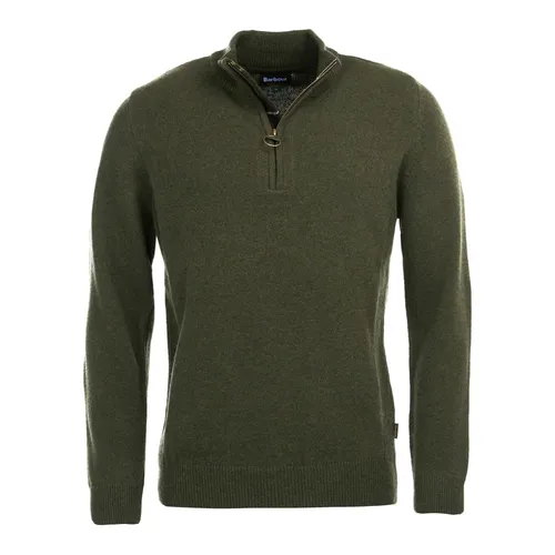 Olive Marl Half Zip Sweater - Barbour - Modalova