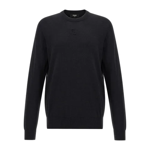 Ribbed Crew-neck Sweater - Fendi - Modalova