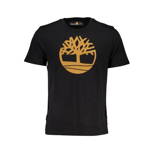 Black Cotton Logo Print Tee - Timberland - Modalova