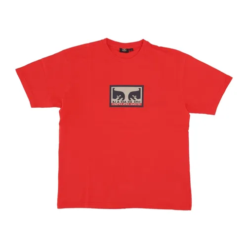 Fire Red Men's T-Shirt - Obey - Modalova