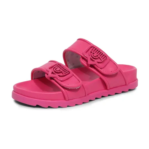 Double Strap Fuchsia Sandals - Chiara Ferragni Collection - Modalova