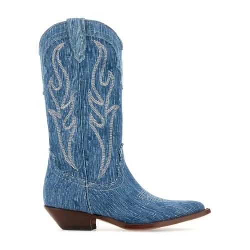 Denim Santa Fe Cowboy Boots - Sonora - Modalova