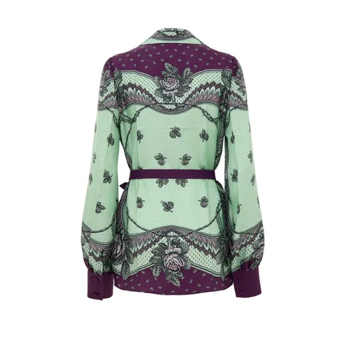 Printed Silk Shirt - Gucci - Modalova