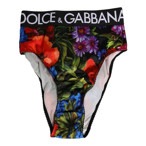 Floral Print High Waist Panty Underwear - Dolce & Gabbana - Modalova