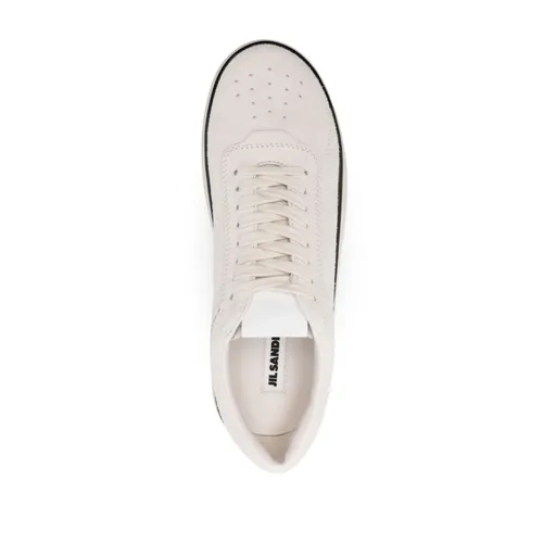 White Sneakers with Flatform Sole - Jil Sander - Modalova