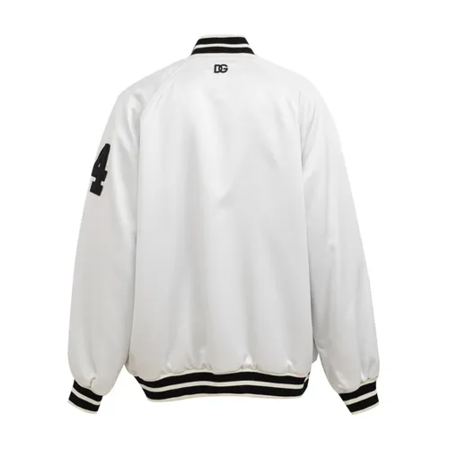 Varsity Bomber Jacket with DG Logo - Dolce & Gabbana - Modalova
