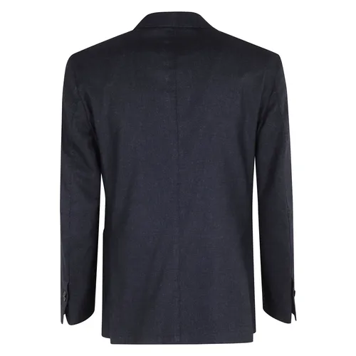 Black Wool Jacket Lapel Collar - Santaniello - Modalova