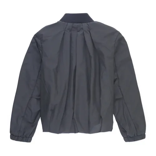 Black Jacket with Embroidered Patch - Moncler - Modalova