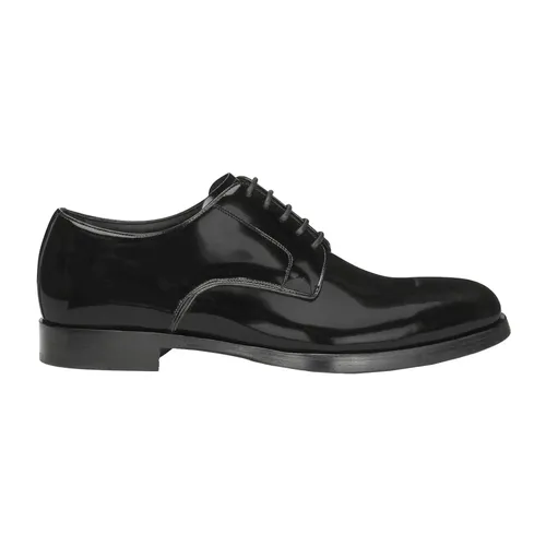 Black Patent Leather Lace Up Shoes - Dolce & Gabbana - Modalova