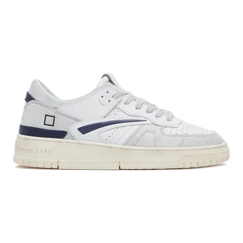 Sneakers Bianche con Dettagli Grigio e Blu - D.A.T.E. - Modalova