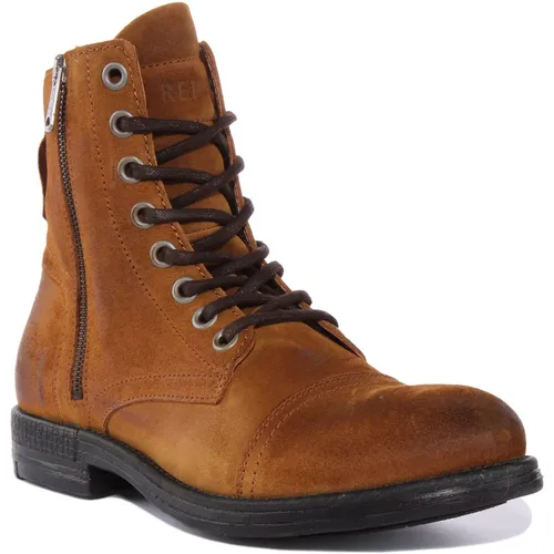 Suede Military Style Ankle Boots - Replay - Modalova