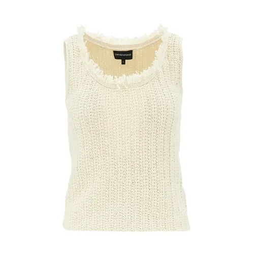 Cotton Blend Tank Top - Emporio Armani - Modalova