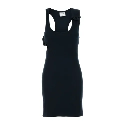 Stylish Black Cotton Mini Dress - Courrèges - Modalova