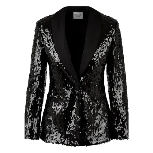 Sequin Black Blazer Jacket - Atelier Legora - Modalova