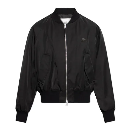 Logo bomber jacket - Ami Paris - Modalova