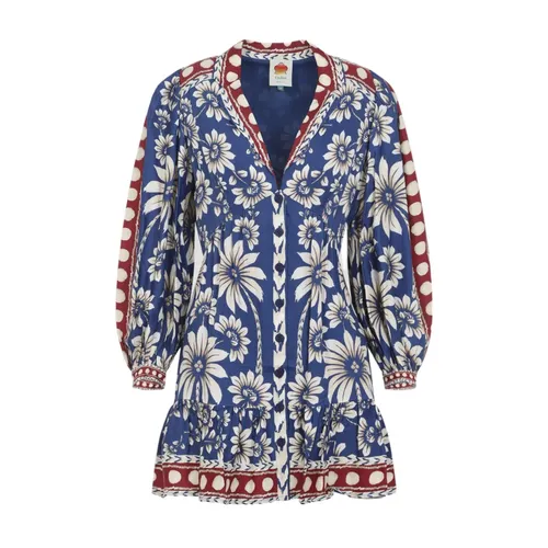 Collared Mini Dress - Farm Rio - Modalova