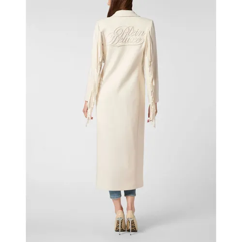 Fringes Long Coat - Philipp Plein - Modalova