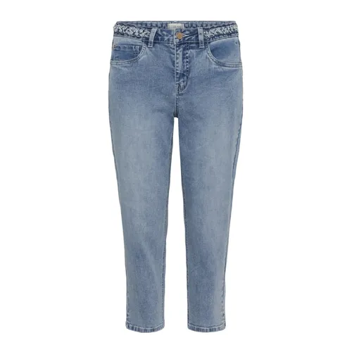 Cropped Jeans - Cream - Modalova