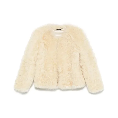 Beige Faux Fur Shearling Jacket - Tom Ford - Modalova