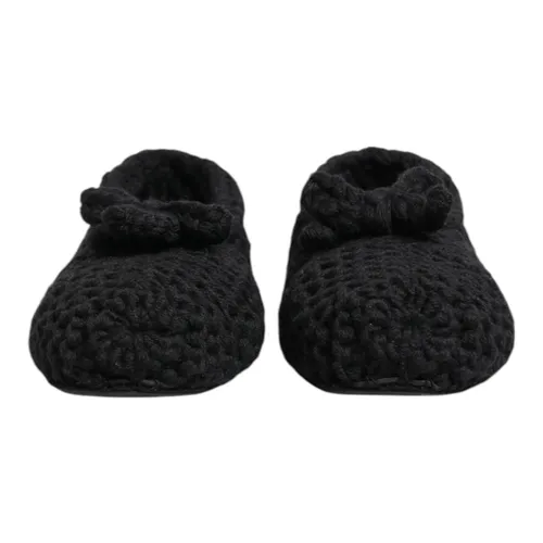 Black Wool Knit Ballerina Flats - Dolce & Gabbana - Modalova