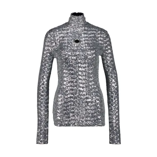 Sequin Turtle-Neck Top - Rabanne - Modalova