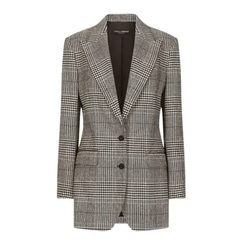 Blazer de Cuadros de Doble Botonadura - Dolce & Gabbana - Modalova