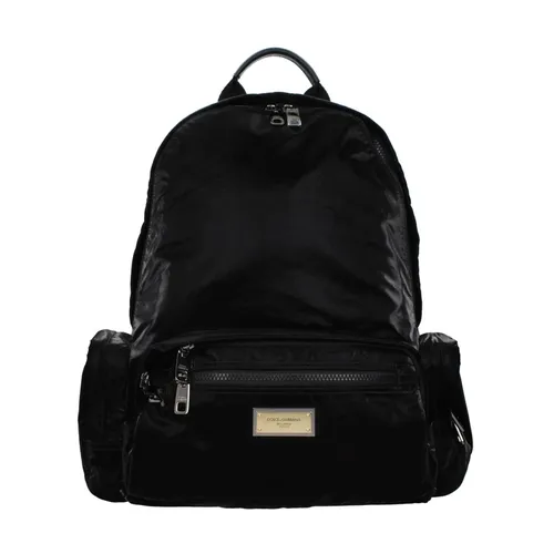 Nylon Backpack with Multiple Compartments - Dolce & Gabbana - Modalova
