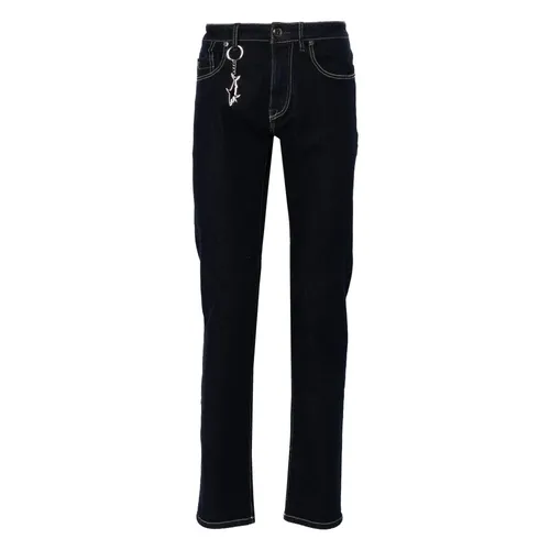 Blue Straight Jeans with Zipped Pockets - Paul & Shark - Modalova
