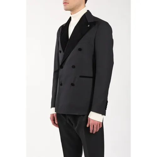 Wool Tuxedo Jacket - Tagliatore - Modalova