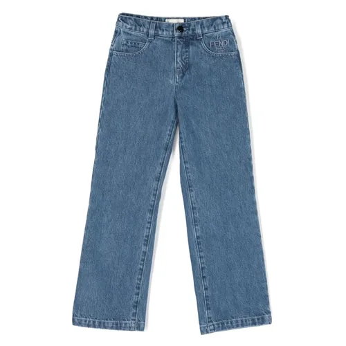 Washed Denim Jeans - Fendi - Modalova