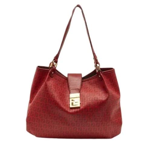 Pre-owned Coated Canvas Shoulder Bag - Fendi Vintage - Modalova